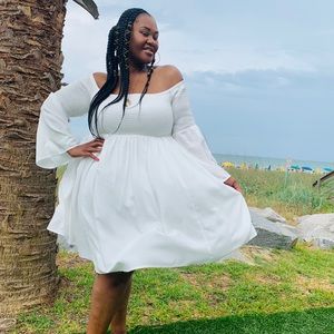 Angel White off the shoulder dress